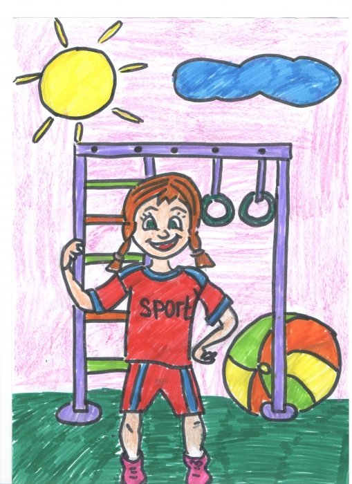 Здоровый образ жизни рисунок в детский сад