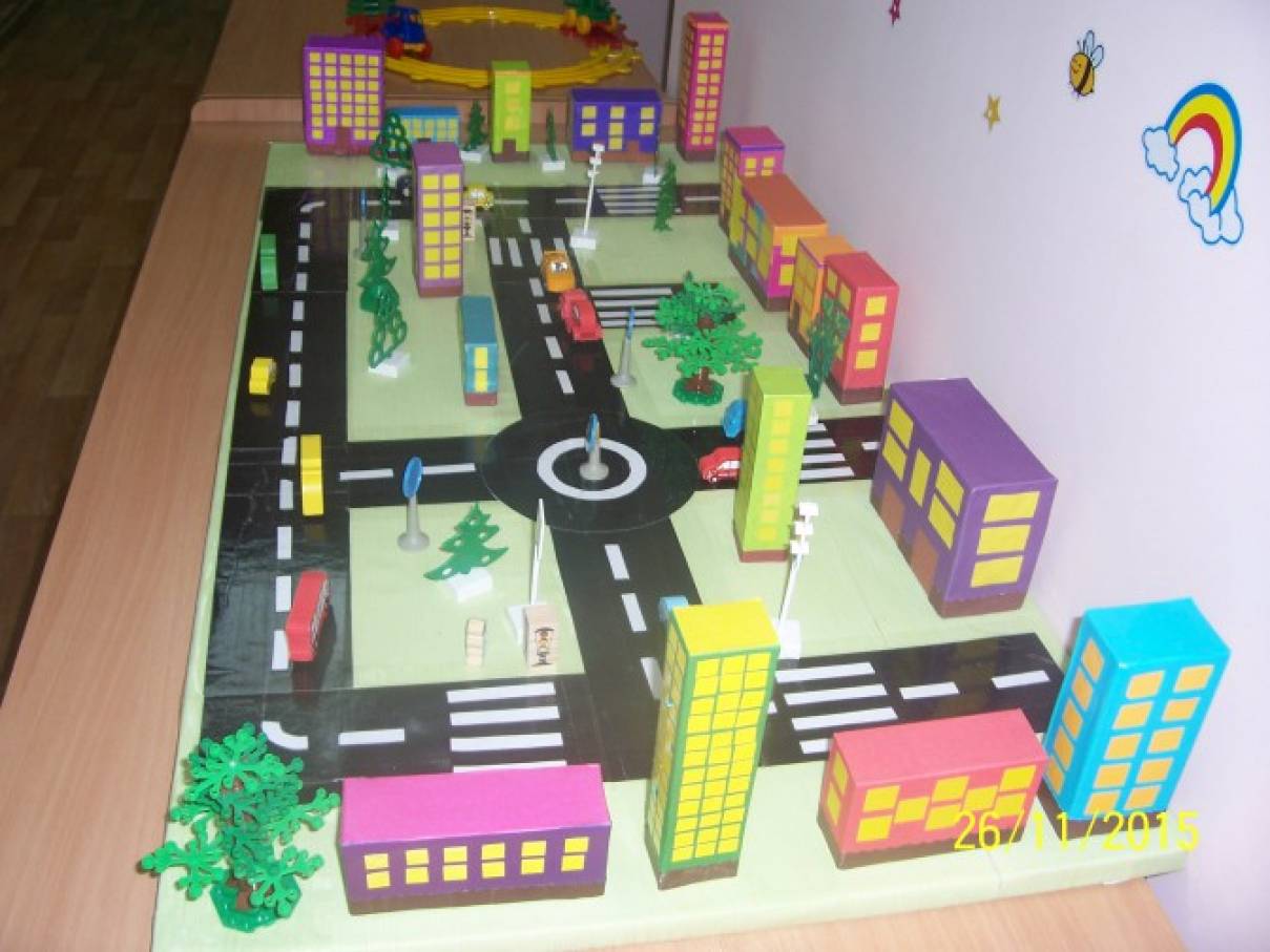 Макет улицы по ПДД для детского сада